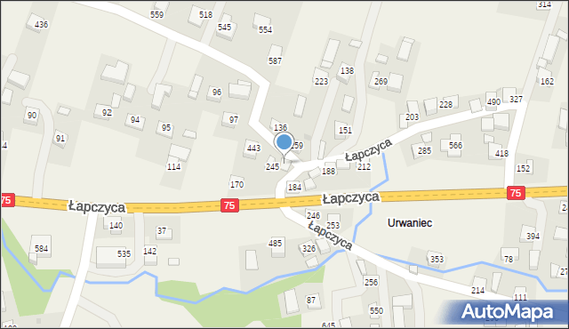 Łapczyca, Łapczyca, 301, mapa Łapczyca