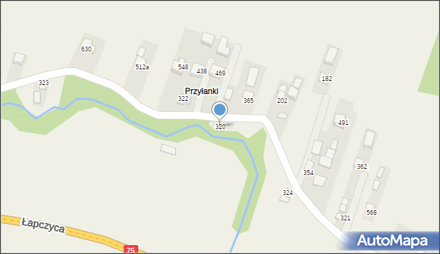Łapczyca, Łapczyca, 320, mapa Łapczyca