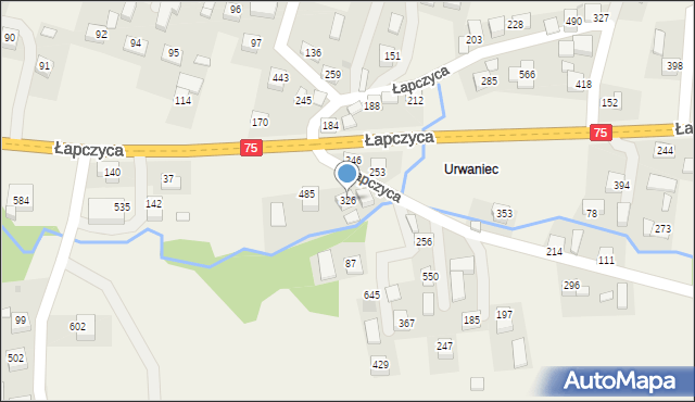Łapczyca, Łapczyca, 326, mapa Łapczyca