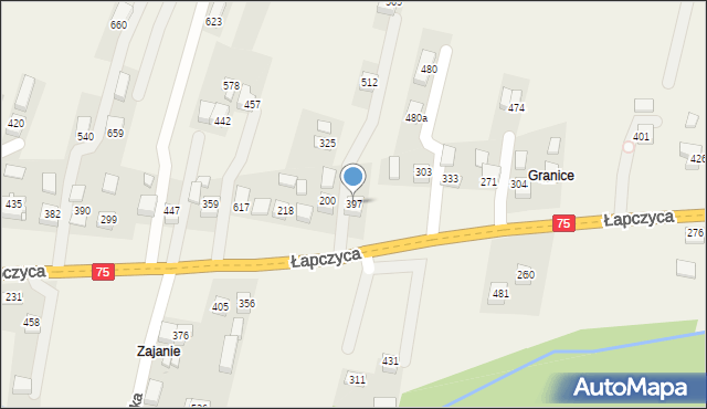 Łapczyca, Łapczyca, 397, mapa Łapczyca