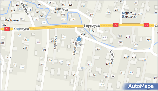 Łapczyca, Łapczyca, 478, mapa Łapczyca