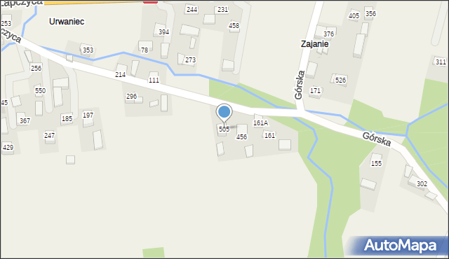 Łapczyca, Łapczyca, 505, mapa Łapczyca