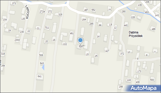 Łapczyca, Łapczyca, 524, mapa Łapczyca