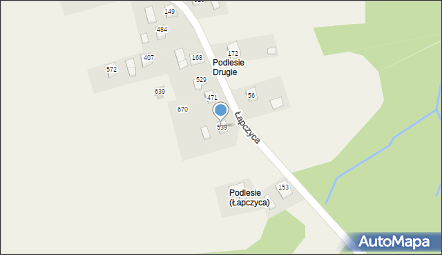 Łapczyca, Łapczyca, 539, mapa Łapczyca