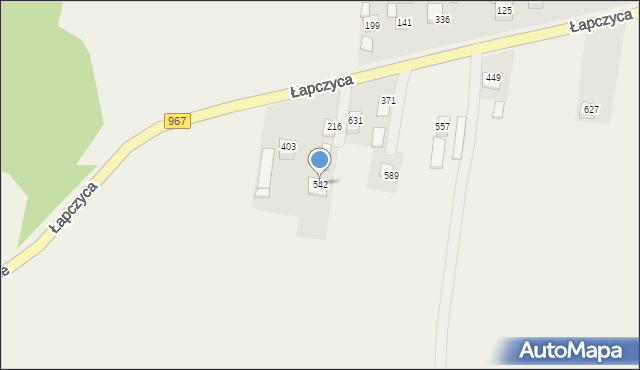 Łapczyca, Łapczyca, 542, mapa Łapczyca