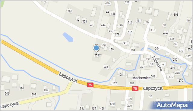 Łapczyca, Łapczyca, 553, mapa Łapczyca