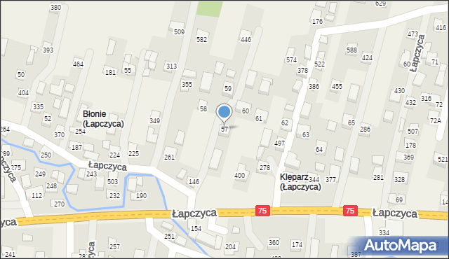 Łapczyca, Łapczyca, 57, mapa Łapczyca