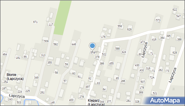 Łapczyca, Łapczyca, 574, mapa Łapczyca