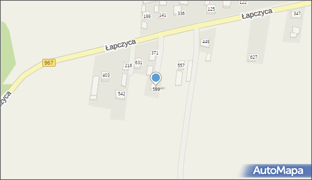 Łapczyca, Łapczyca, 589, mapa Łapczyca