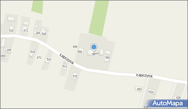 Łapczyca, Łapczyca, 597, mapa Łapczyca