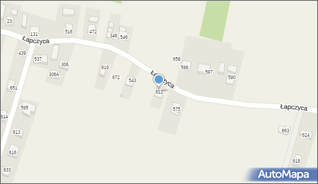 Łapczyca, Łapczyca, 612, mapa Łapczyca