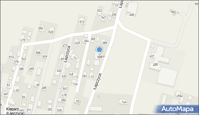 Łapczyca, Łapczyca, 628, mapa Łapczyca