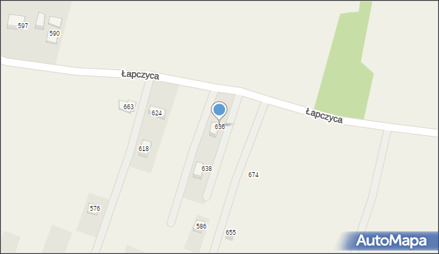 Łapczyca, Łapczyca, 636, mapa Łapczyca