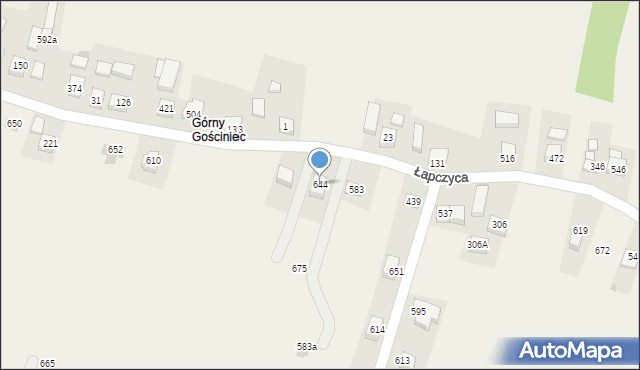 Łapczyca, Łapczyca, 644, mapa Łapczyca