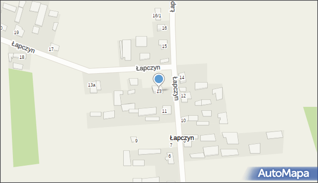 Łapczyn, Łapczyn, 13, mapa Łapczyn