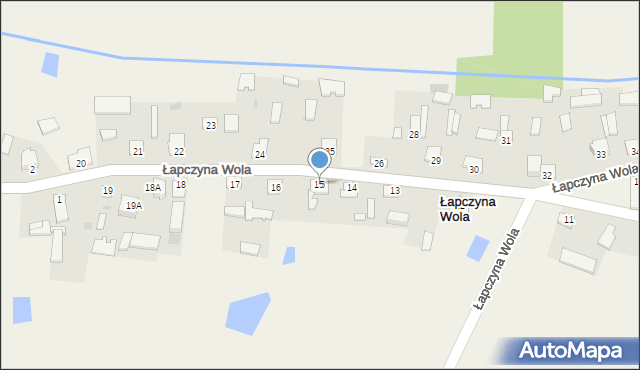 Łapczyna Wola, Łapczyna Wola, 15, mapa Łapczyna Wola