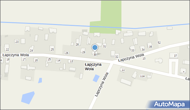 Łapczyna Wola, Łapczyna Wola, 30, mapa Łapczyna Wola