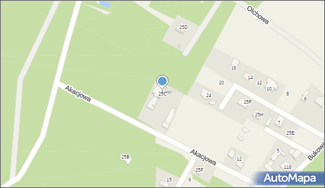 Łapino Kartuskie, Łapino Kartuskie, 25C, mapa Łapino Kartuskie