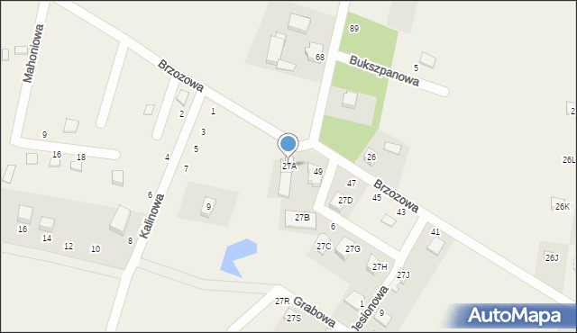 Łapino Kartuskie, Łapino Kartuskie, 27A, mapa Łapino Kartuskie