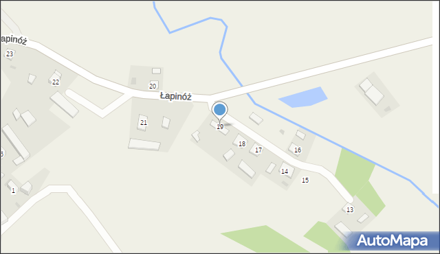 Łapinóż, Łapinóż, 19, mapa Łapinóż