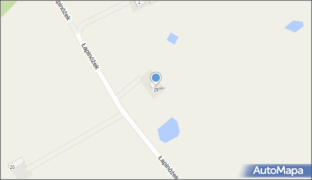 Łapinóżek, Łapinóżek, 19, mapa Łapinóżek