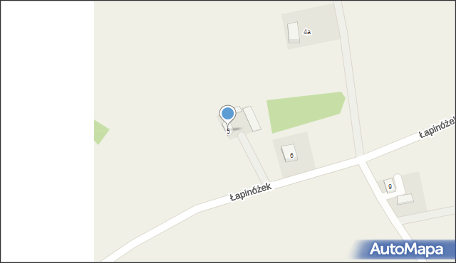 Łapinóżek, Łapinóżek, 5, mapa Łapinóżek