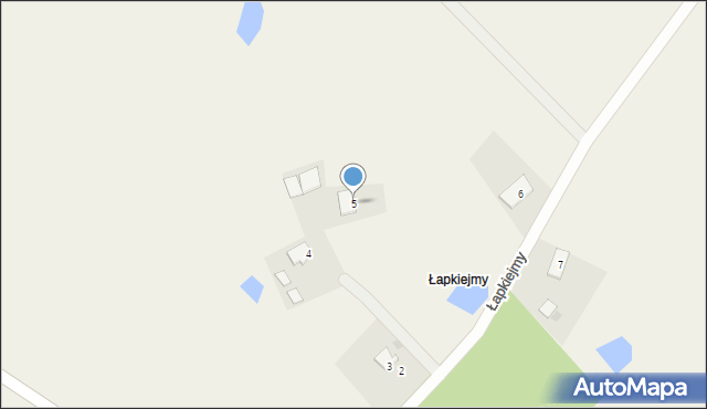 Łapkiejmy, Łapkiejmy, 5, mapa Łapkiejmy