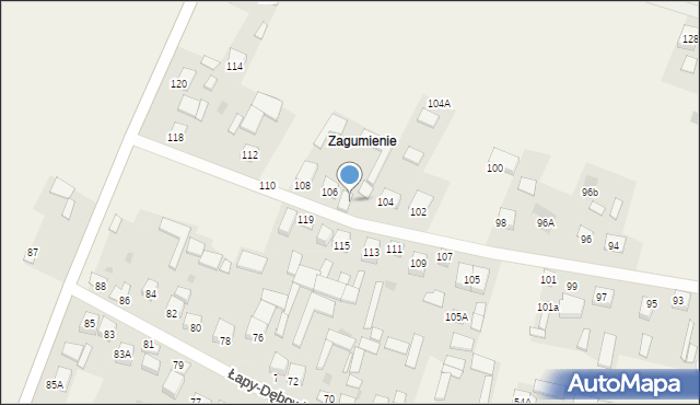 Łapy-Dębowina, Łapy-Dębowina, 106A, mapa Łapy-Dębowina