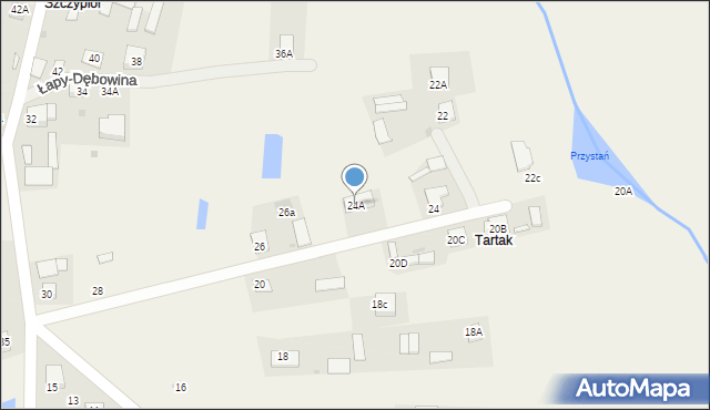 Łapy-Dębowina, Łapy-Dębowina, 24A, mapa Łapy-Dębowina