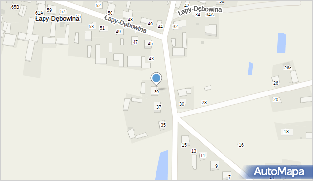Łapy-Dębowina, Łapy-Dębowina, 45A, mapa Łapy-Dębowina