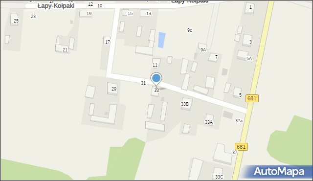 Łapy-Kołpaki, Łapy-Kołpaki, 33, mapa Łapy-Kołpaki