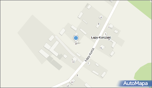 Łapy-Korczaki, Łapy-Korczaki, 10, mapa Łapy-Korczaki