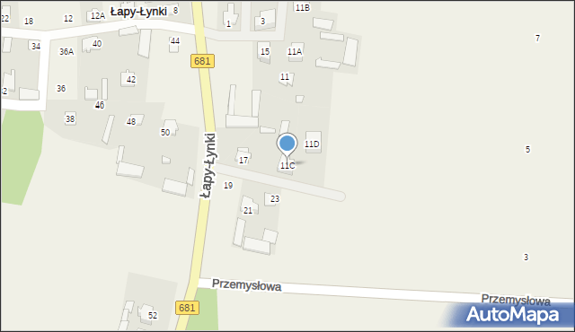 Łapy-Łynki, Łapy-Łynki, 11C, mapa Łapy-Łynki