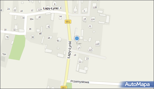Łapy-Łynki, Łapy-Łynki, 17a, mapa Łapy-Łynki