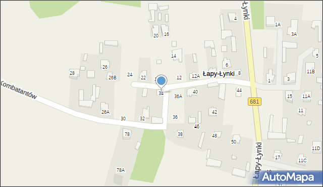 Łapy-Łynki, Łapy-Łynki, 34, mapa Łapy-Łynki