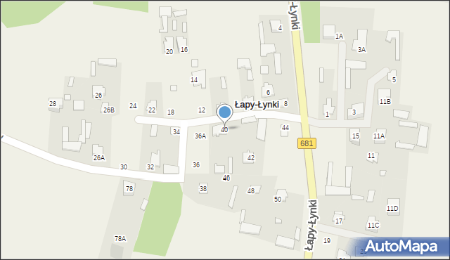 Łapy-Łynki, Łapy-Łynki, 40, mapa Łapy-Łynki