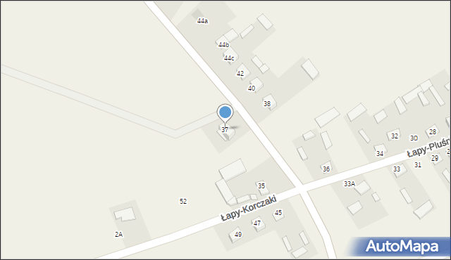 Łapy-Pluśniaki, Łapy-Pluśniaki, 37, mapa Łapy-Pluśniaki