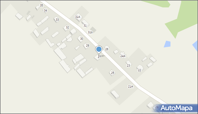 Łaś, Łaś, 27, mapa Łaś