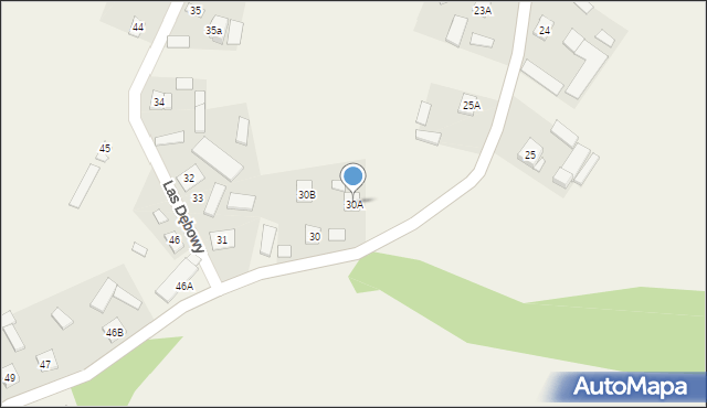 Las Dębowy, Las Dębowy, 30A, mapa Las Dębowy