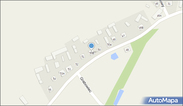 Las Dębowy, Las Dębowy, 50B, mapa Las Dębowy