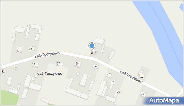Łaś-Toczyłowo, Łaś-Toczyłowo, 25, mapa Łaś-Toczyłowo