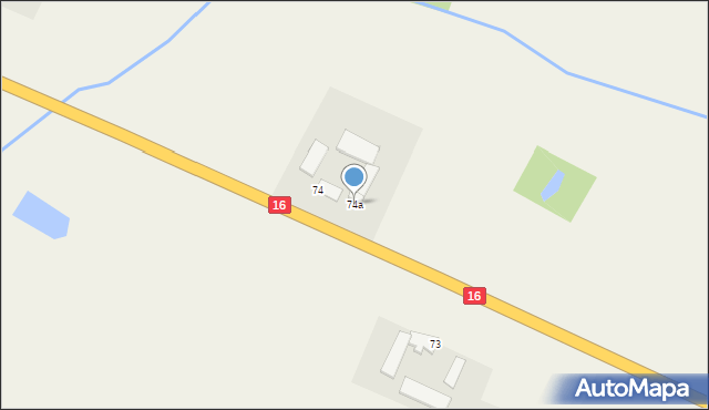 Laseczno, Laseczno, 74a, mapa Laseczno