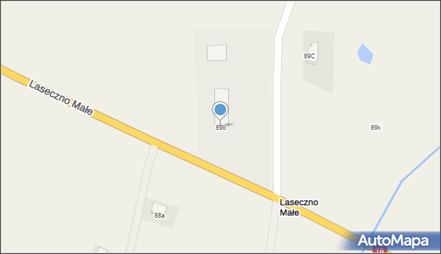 Laseczno Małe, Laseczno Małe, 89b, mapa Laseczno Małe