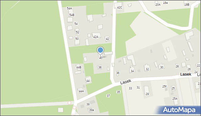 Lasek, Lasek, 40, mapa Lasek
