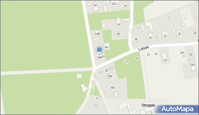Lasek, Lasek, 44A, mapa Lasek