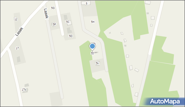 Lasek, Lasek, 5J, mapa Lasek