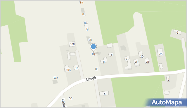 Lasek, Lasek, 8g, mapa Lasek