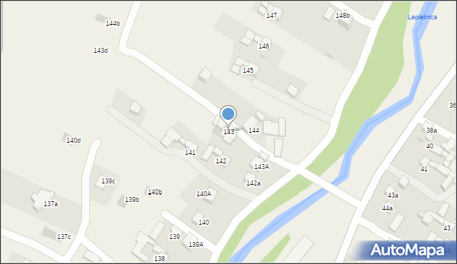 Lasek, Lasek, 143, mapa Lasek