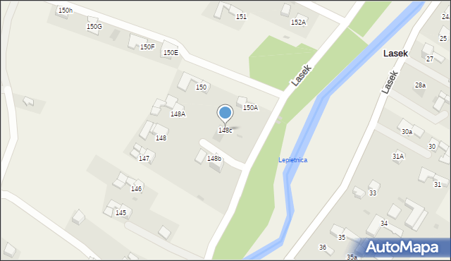 Lasek, Lasek, 148c, mapa Lasek