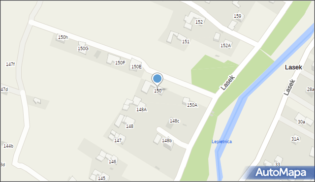 Lasek, Lasek, 150, mapa Lasek